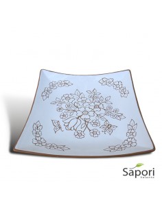 Centrotavola-bianco-con-disegno-floreale-con-farfalle-a-incisione-by-ZeroSalento