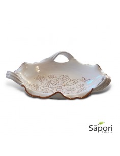 Centrotavola-tre-manici-in-Terracotta-smalto-bianco-e-decoro-a-incisione-Sapori-Salento-logo- 2