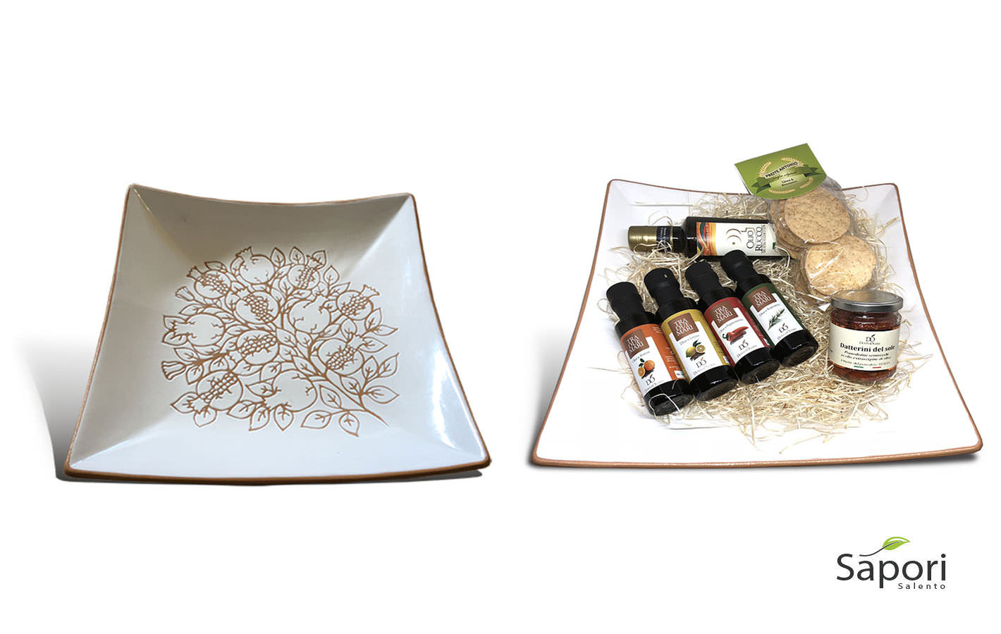 cesto artigianale con prodotti salentini