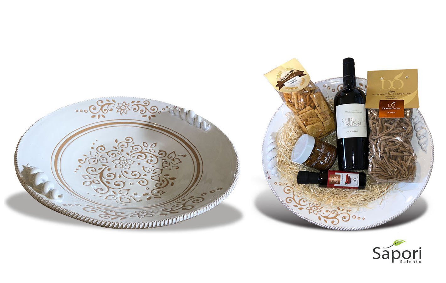 Cesto regalo con centro tavola